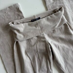 Brandy Melville Taupe Flare Cotton Leggings